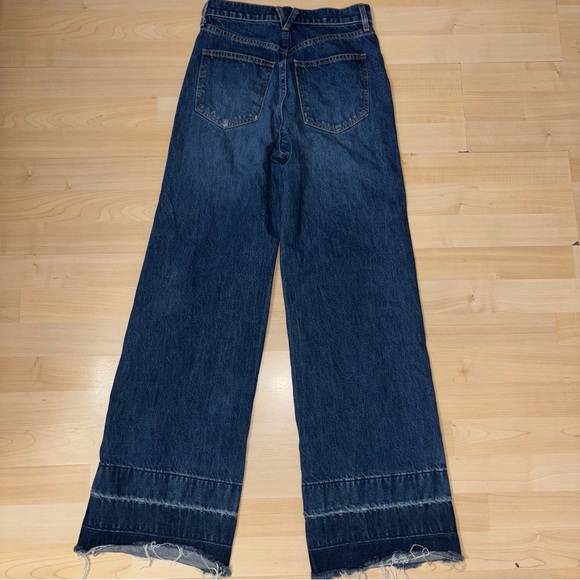 Veronica Beard Taylor Released Hem Cropped Wide Leg High Rise Wide Jeans Sz 25 - Picture 3 of 14
